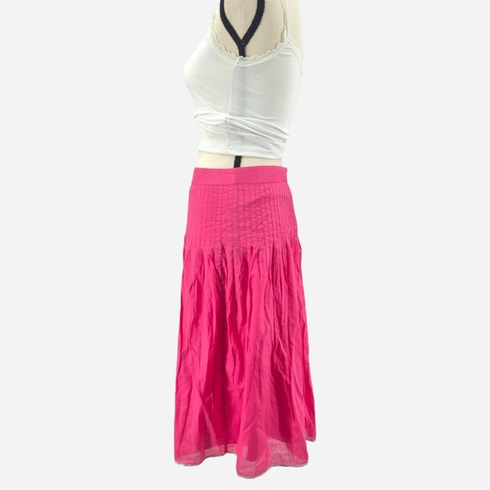 Y2K‎ Jcrew Pink Cotton midi skirt - Picture 3 of 4
